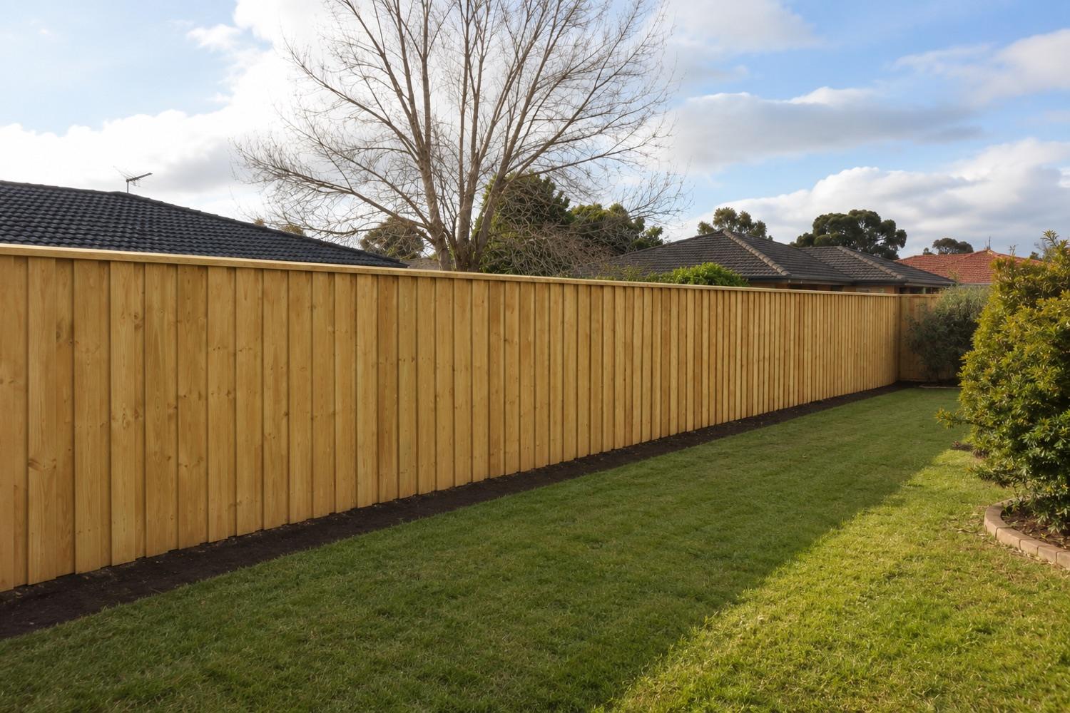 New palings matched into an existing fence run